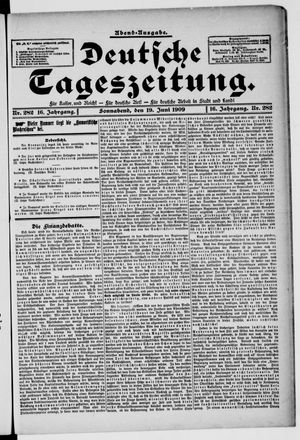 Deutsche Tageszeitung vom 19.06.1909