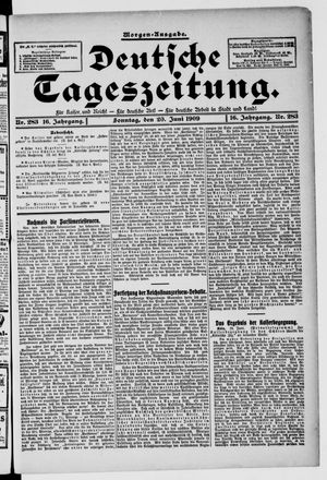 Deutsche Tageszeitung vom 20.06.1909