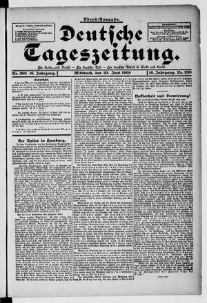 Deutsche Tageszeitung on Jun 23, 1909