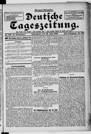 Deutsche Tageszeitung vom 26.06.1909