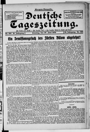 Deutsche Tageszeitung on Jun 27, 1909