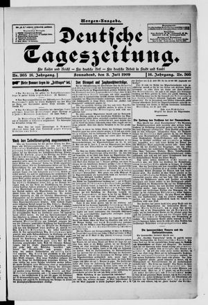 Deutsche Tageszeitung on Jul 3, 1909