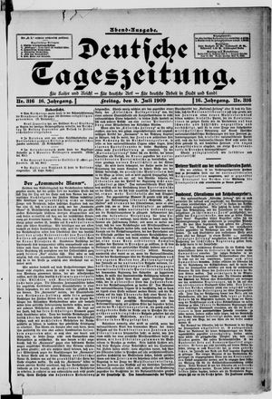 Deutsche Tageszeitung on Jul 9, 1909