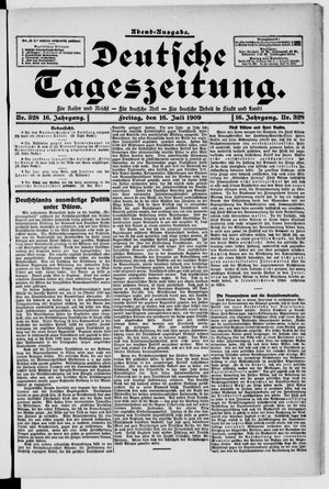 Deutsche Tageszeitung on Jul 16, 1909