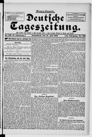 Deutsche Tageszeitung vom 17.07.1909