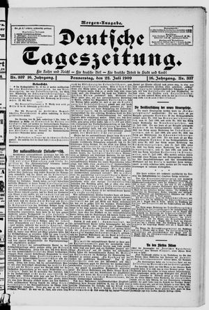 Deutsche Tageszeitung vom 22.07.1909