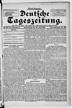 Deutsche Tageszeitung vom 22.07.1909
