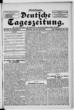 Deutsche Tageszeitung vom 26.07.1909