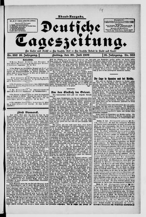 Deutsche Tageszeitung vom 30.07.1909