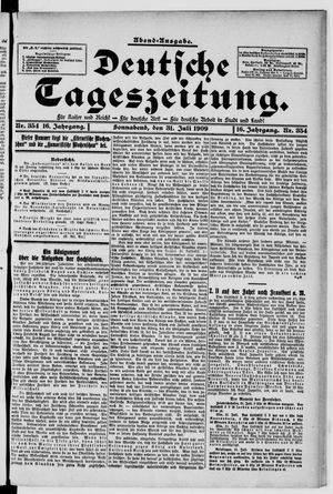 Deutsche Tageszeitung vom 31.07.1909