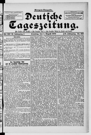 Deutsche Tageszeitung vom 01.08.1909