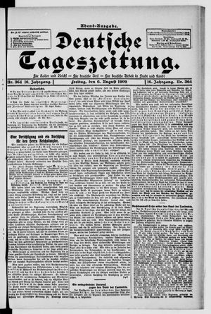 Deutsche Tageszeitung vom 06.08.1909