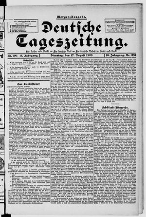 Deutsche Tageszeitung vom 17.08.1909
