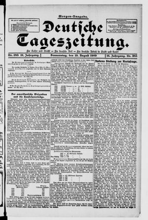 Deutsche Tageszeitung on Aug 19, 1909
