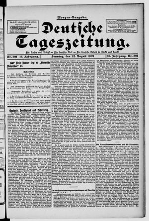 Deutsche Tageszeitung vom 22.08.1909