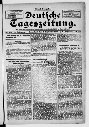 Deutsche Tageszeitung vom 04.09.1909