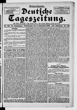 Deutsche Tageszeitung on Sep 9, 1909