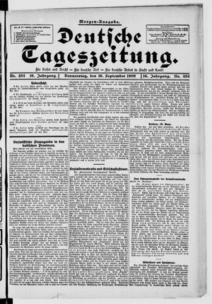 Deutsche Tageszeitung on Sep 16, 1909