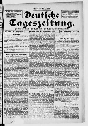 Deutsche Tageszeitung on Sep 17, 1909