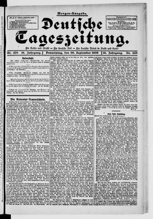 Deutsche Tageszeitung on Sep 30, 1909