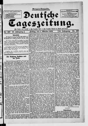 Deutsche Tageszeitung on Oct 1, 1909