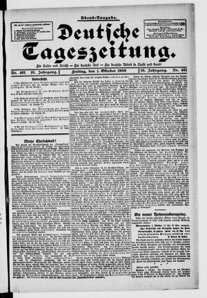 Deutsche Tageszeitung on Oct 1, 1909