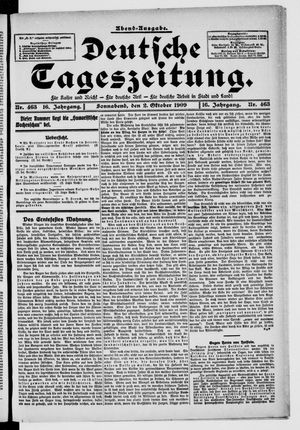 Deutsche Tageszeitung vom 02.10.1909