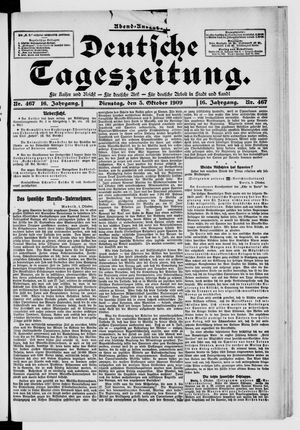 Deutsche Tageszeitung on Oct 5, 1909
