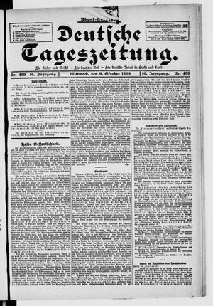 Deutsche Tageszeitung on Oct 6, 1909