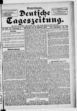 Deutsche Tageszeitung vom 13.10.1909