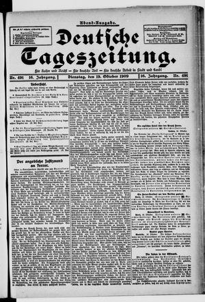 Deutsche Tageszeitung on Oct 19, 1909