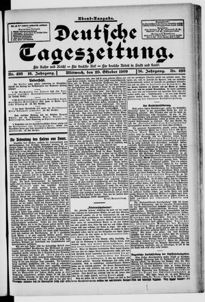 Deutsche Tageszeitung vom 20.10.1909