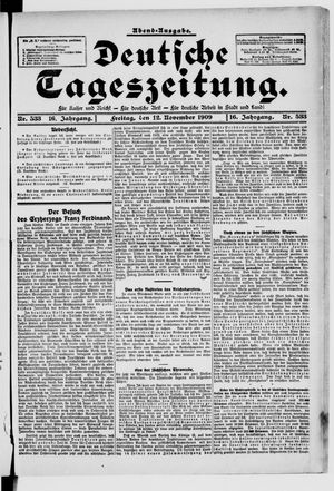 Deutsche Tageszeitung on Nov 12, 1909