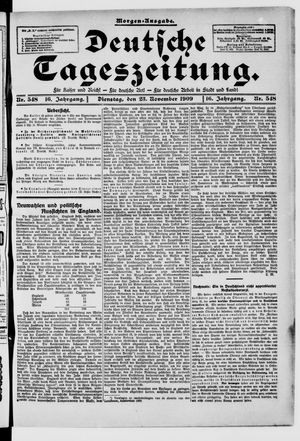 Deutsche Tageszeitung on Nov 23, 1909