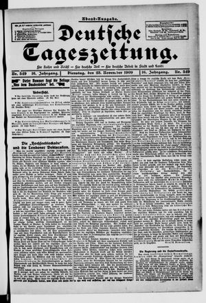 Deutsche Tageszeitung on Nov 23, 1909
