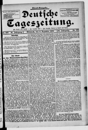 Deutsche Tageszeitung on Dec 8, 1909