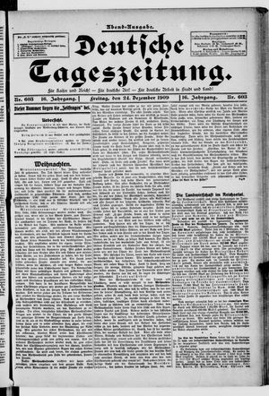 Deutsche Tageszeitung vom 24.12.1909