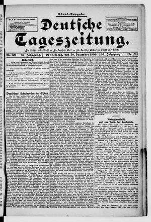 Deutsche Tageszeitung on Dec 30, 1909