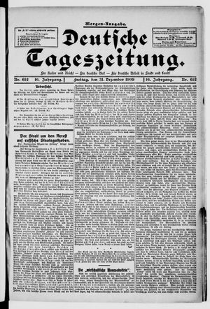 Deutsche Tageszeitung vom 31.12.1909