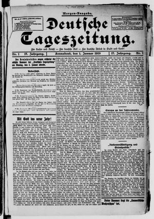 Deutsche Tageszeitung vom 01.01.1910