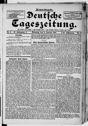 Deutsche Tageszeitung on Jan 4, 1910