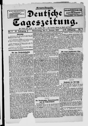 Deutsche Tageszeitung on Jan 6, 1910