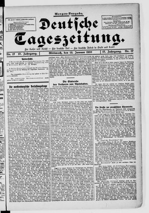 Deutsche Tageszeitung vom 12.01.1910