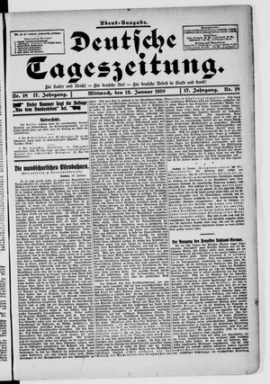 Deutsche Tageszeitung vom 12.01.1910