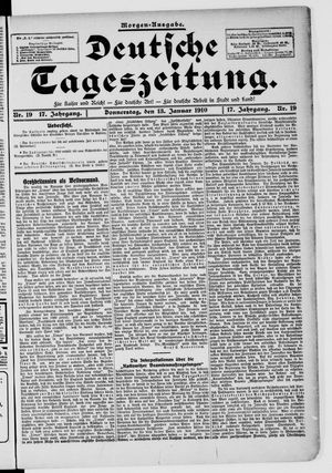 Deutsche Tageszeitung on Jan 13, 1910