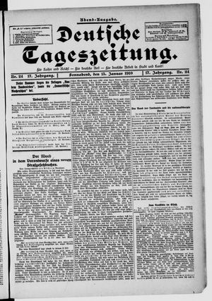 Deutsche Tageszeitung vom 15.01.1910