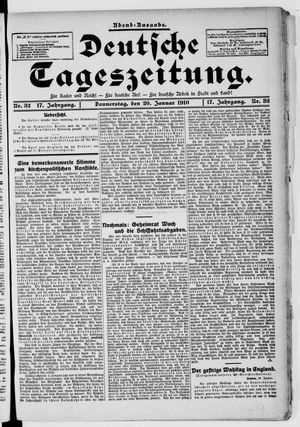 Deutsche Tageszeitung vom 20.01.1910