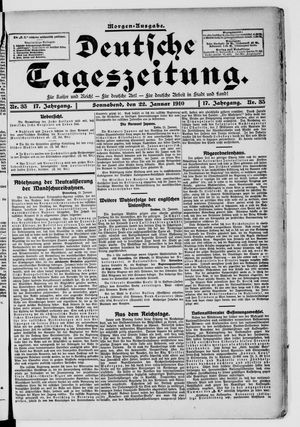 Deutsche Tageszeitung vom 22.01.1910