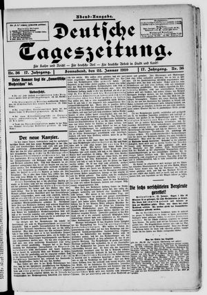 Deutsche Tageszeitung vom 22.01.1910