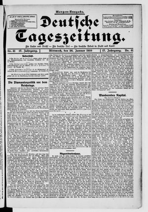 Deutsche Tageszeitung vom 26.01.1910